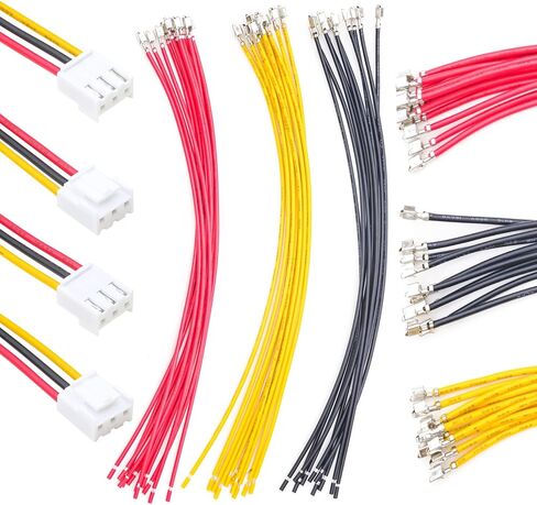 Jst VH 3.96MM 3 Pin Connector Socket Kit Total 4 Sets with 12Pcs 210MM 18AWG Pre-Crimped Cables Wire Jst-VH 3 Pin Connector in Saudi Arabia