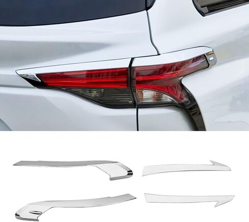 ERIDANUS Auto Accessories Fit for Toyota Sienna 2023 2022 2021 Rear Taillight Eyebrow Frame Cover Trim Decoration (Carbon Fiber Style) ABS 4 PCS in Saudi Arabia