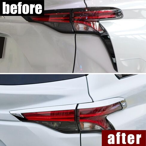 ERIDANUS Auto Accessories Fit for Toyota Sienna 2023 2022 2021 Rear Taillight Eyebrow Frame Cover Trim Decoration (Carbon Fiber Style) ABS 4 PCS in Saudi Arabia