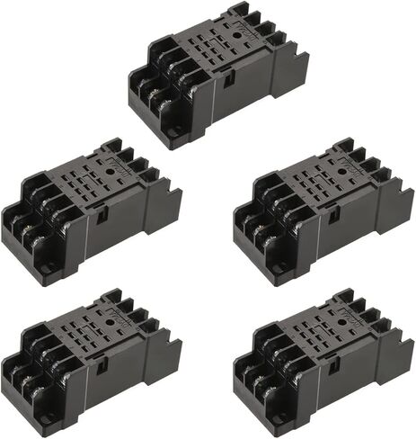 Heyiarbeit 5Pcs PYF14A 14-Pin DIN Rail Mounted Power Relay Socket Base Holder for H3Y-4 Relay in Saudi Arabia