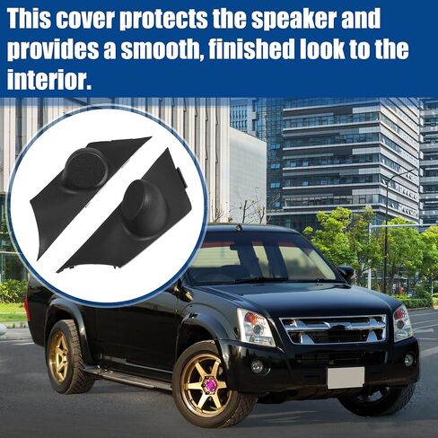 ACROPIX Auto Door Tweeter Speaker Panel Cover Trim Fit for for Honda Civic 2006 2007 2008 2009 2010 2011 2012 2013 - Pack of 2 Black in Saudi Arabia