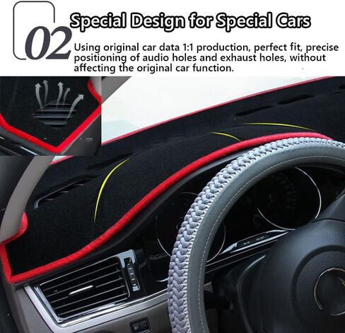 حصيرة غطاء لوحة القيادة ملحقات داخلية مخصصة أغطية لوحة القيادة تقلل الوهج وتزيل التشقق لسيارة Kona EV/Kona(2018 2019 2020 2021) in Kuwait