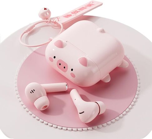 True Wireless Green Cute Earbuds Bluetooth Kawaii Headphones for Girls Small Mini Tiny Ear Buds for Kids Noise Cancelling Earbuds TWS Earphones Kids Wireless Earbuds for iPhone Android in Kuwait