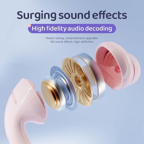 True Wireless Green Cute Earbuds Bluetooth Kawaii Headphones for Girls Small Mini Tiny Ear Buds for Kids Noise Cancelling Earbuds TWS Earphones Kids Wireless Earbuds for iPhone Android in Kuwait