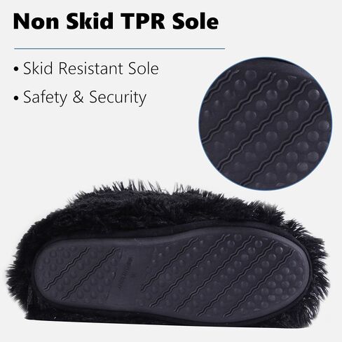 Forfoot Women's Slippers Cozy Fleece House Indoor Slipper Boots Non Slip Indoor Shoes in Kuwait