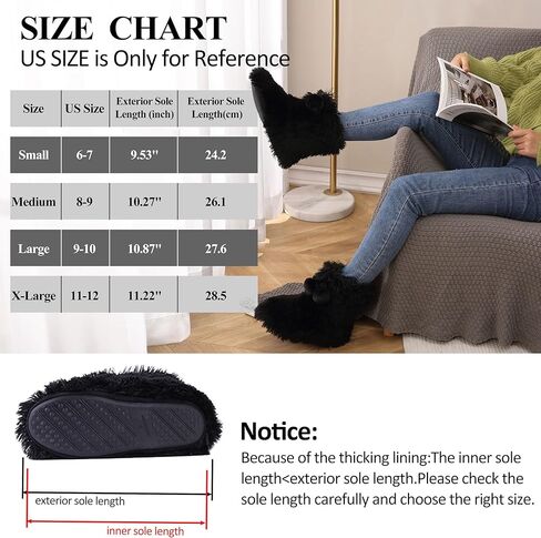 Forfoot Women's Slippers Cozy Fleece House Indoor Slipper Boots Non Slip Indoor Shoes in Kuwait