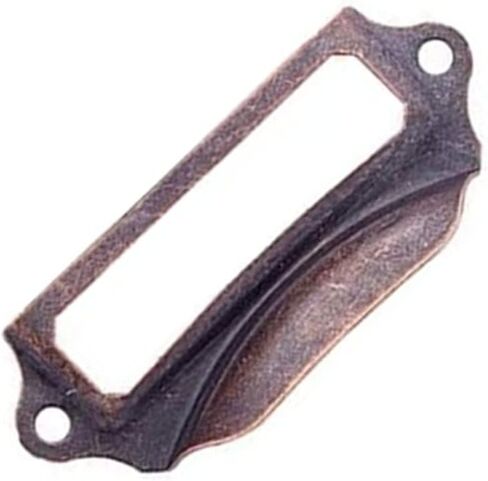 Office Library File Drawer Tag Frame Label Holder Pull Handle 30Pcs (Brass) in Saudi Arabia