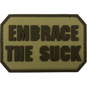 Embrace The Suck Funny PVC Rubber Tactical Hook Patch for Tactical Backpacks (OD Green)