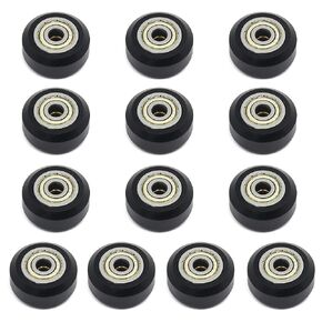 10PCS Hexagonal Eccentric Column, 20PCS Round Column, Height 8mm Inner Hole 5mm for V Wheel 3D Printer Parts (Eccentric Column 8mm Height)