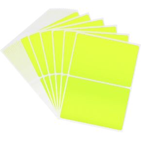 Hybsk 3 x 5 inch Rectangular Inventory Labels Permanent Fluorescent Color Code Organizer Labels (5 Colors)
