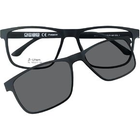 Clip on Sunglasses for Men Magnetic glasses 2 in 1 Polarized Big Size 58-17-148