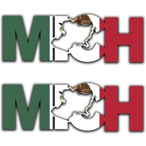 x2 MICH Sticker Michoacan Decal Mexico Letters Car Truck Window Laptop Map Vinyl Bumper Estado Wall (Michoacan, 2.9 x 9 in) in Saudi Arabia