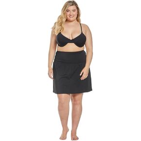 Sporti Plus Size Aurora Ultra High Waisted Tummy Control Swim Skirt