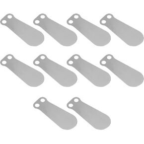 10Pcs Air Compressor Valve Plate Air Compressor Reed Valve Kit Cylinder Head Base Valve Plates Tongue Shape Cast Iron Intake and Exhaust Accessories (80 exhaust short film)
