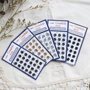 6mm / 0.24'' Mini Brass Metal Snap Closures, Doll Snap Closures Buttons, in 5 Colors, Doll Clothing Buttons, Perfect for Doll Clothes (24 Pairs)