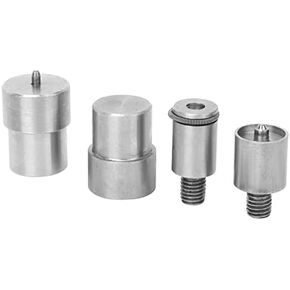 4Pcs Snap Button Die Mould Snap On Tool Mould Wrap Button Kit Silver Stainless Steel Button Die Hand Snap Pressing Machine Replacement Kits for 831 Buttons
