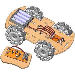 STEM Projects for Kids 6 7 8 9 10 11 12 Year Old ，Build Your Own 4WD Remote Control Car，Science Experiment Electronics Kit，Robotic Car with 68mm Mecanum Wheel ，DIY rc car kit