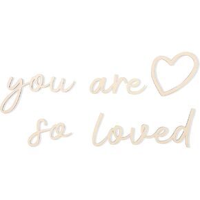 Lettering Wood You are so Loved - Plywood Words Sign For Wall Art, Photo Prop You are so Loved, Nursery Wall Art, Wooden Word Text Art (you are so loved)