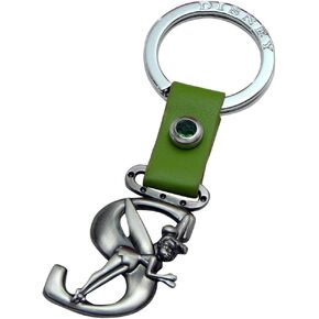 Tinkerbell Letter S Peter Pan Disney Pewter Keychain
