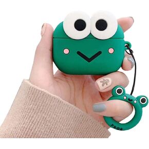 Compatible with Earbuds Case Airpods Pro, Cute Big Eyes Frog Design Cover Creative Animals Soft Anti-Scratch Wireless Earphone Protector
