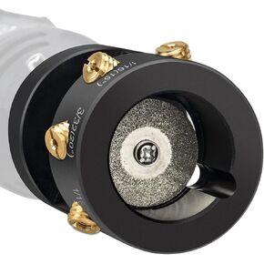 3mirrors ALUMINUM Tungsten Electrode Sharpener Grinder TIG Welding Tool Single Column Open Design w/Cut-Off Slot Multi-Angle &Offsets, Horizontal Hole, 4 Screw Holes &2X CNC Mandrel &5X 25mm Wheels