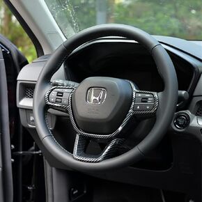 ZiWen Interior Trims Carbon Fiber Print Steering Wheel Cover Accessories For Honda CR-V 2023 HR-V 2023 Accord 2023 Civic 2022 2023