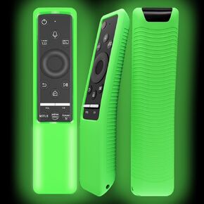 Silicone Cover Compatible with Samsung Smart TV Remote Glow in The Dark Controller BN59 Series, Light Weight Silicone Cover Protector Shockproof Anti-Slip Remote Skin Sleeve, Glow Blue