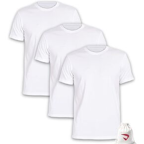 Mens Cotton Crew Neck Tshirts Pack - Multi Colour Multipack Tshirt Pack - Moisture Wicking Tee with Odor Control