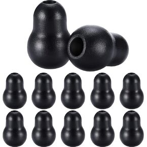 12 Packs Ear Tips Suit for 4 MM Diameter, Ear Pieces Silicone Replacement Ear Tips for Earbuds, Snap Tight Soft Sealing Ear Tips (Black)