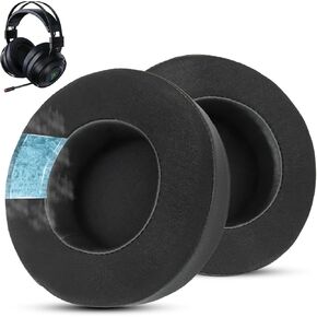 Cooling Gel Earpads for Razer Nari Series - Ultimate Comfort Protein Leather and Durable Clothes - Easy Installation - Memory Foam Pads - Black