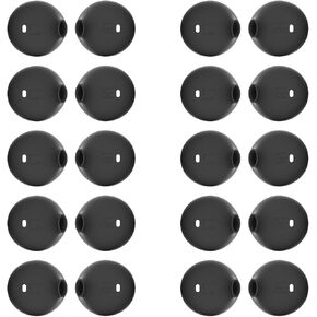 20 Pieces Silicon Replacement Earbuds Tips Cover Ear Gels Buds for Samsung Galaxy Note 5te 7/S7/S6/S6 Edge Earbuds Black