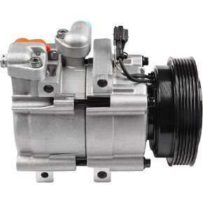 cciyu Air Conditioning Compressor Compatible for Hyundai Santa Fe 2.7L 2001-2006 Replaces AC Compressor for Car
