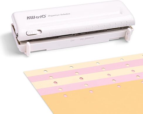 Adjustable 6 Hole Punch, Kaluofan 6 Hole and 9 Hole Punch with Positioning Mark, Happy Planner Hole Punch, 8 Sheet Capacity, for A4 / A5 / A6 / A7 / B5 / Mini/Personal/Deskfax in Kuwait