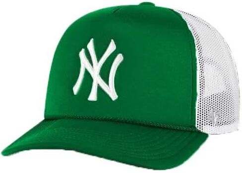 قبعة '47 New York Yankees للرجال والنساء من الفوم لسائقي الشاحنات الأمامية قابلة للتعديل بغطاء خلفي كيلي باللون الأخضر مع شعار أبيض in Saudi Arabia