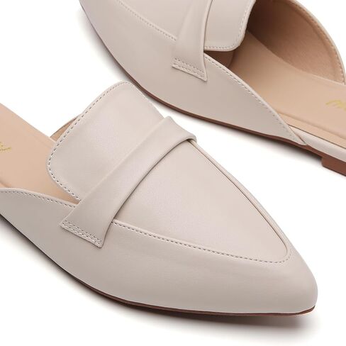 Tilocow Slip On Mules for Women Open Back Closed Pointed Toe Flats Womens Business Work Shoes Flavor Slides in Kuwait