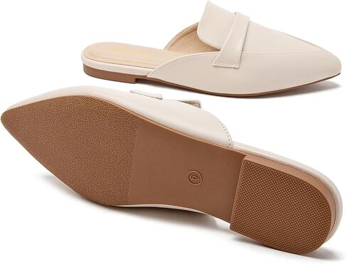 Tilocow Slip On Mules for Women Open Back Closed Pointed Toe Flats Womens Business Work Shoes Flavor Slides in Kuwait