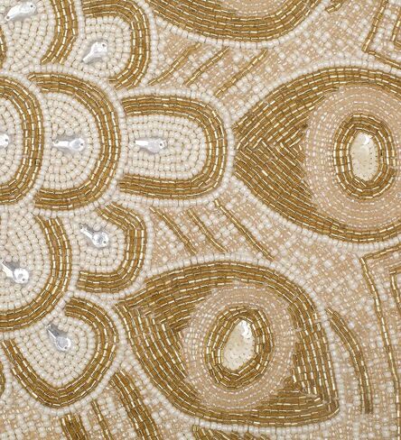 Beaded Table Runner 36inch,Glitz Table Runner,Decorative Table Runner,Farmhouse Decor Table Runner,Rustic Bridal Shower Beaded Table Runner,Beaded Christmas Table runner-13x36 Ivory Gold peacock in Saudi Arabia