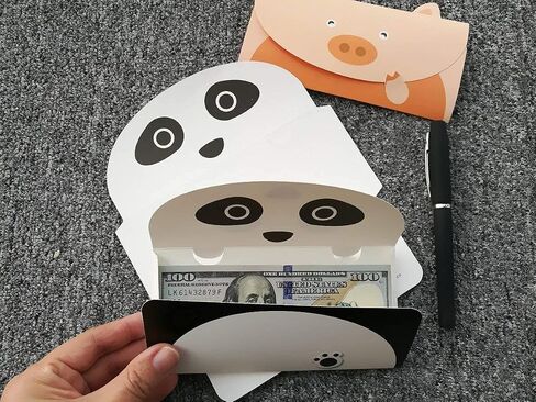 Cute Lovely Animal Cartoon Letter Writing Stationery Paper, Greeting Card, Thank You Card, 12pcs with Envelopes and Animal Stickers，Size 6.3" X 8.3" Paper, – Panda Bear Fox Leopard Pig Rabbit in Saudi Arabia