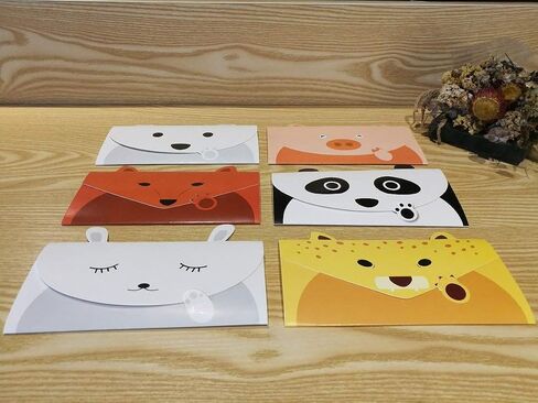 Cute Lovely Animal Cartoon Letter Writing Stationery Paper, Greeting Card, Thank You Card, 12pcs with Envelopes and Animal Stickers，Size 6.3" X 8.3" Paper, – Panda Bear Fox Leopard Pig Rabbit in Saudi Arabia