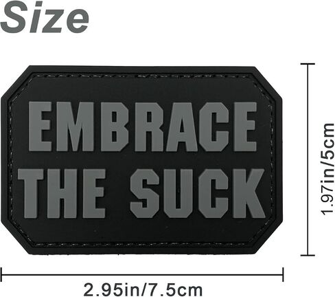 Embrace The Suck Funny PVC المطاط التكتيكي هوك التصحيح لحقائب الظهر التكتيكية (OD الأخضر) in Kuwait