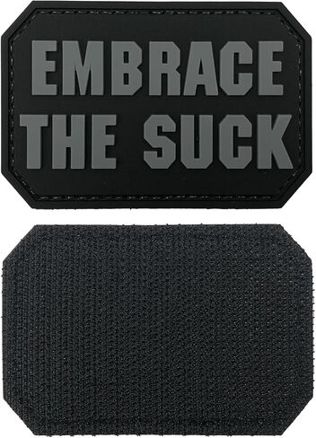 Embrace The Suck Funny PVC المطاط التكتيكي هوك التصحيح لحقائب الظهر التكتيكية (OD الأخضر) in Kuwait