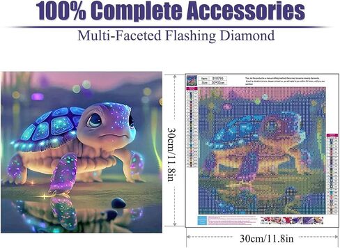 BOHADIY Sea Turtle Diamond Painting Kits for Adults-Sea Turtle Diamond Art Kits Sea Turtle Gem Art Kits for Adults 5D Full Drill Diamond Dots Gem Art and Home Decor 12x12 inch in Saudi Arabia