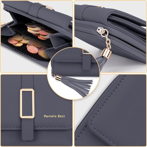 Small wallet for women RFID Trifold Ladies Wallets Vegan Leather Womens Wallet with ID Window Zipper Coin Pocket (black) in Kuwait