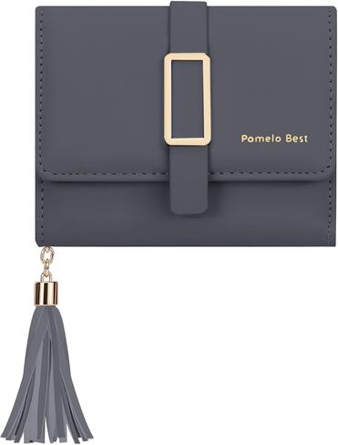 Small wallet for women RFID Trifold Ladies Wallets Vegan Leather Womens Wallet with ID Window Zipper Coin Pocket (black) in Kuwait