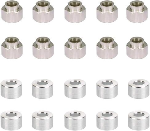 10PCS Hexagonal Eccentric Column, 20PCS Round Column, Height 8mm Inner Hole 5mm for V Wheel 3D Printer Parts (Eccentric Column 8mm Height) in Saudi Arabia