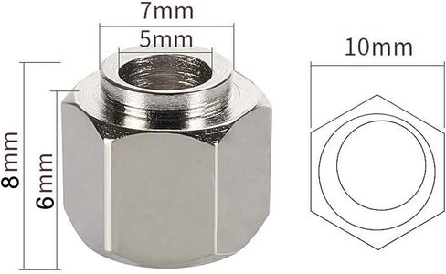 10PCS Hexagonal Eccentric Column, 20PCS Round Column, Height 8mm Inner Hole 5mm for V Wheel 3D Printer Parts (Eccentric Column 8mm Height) in Saudi Arabia