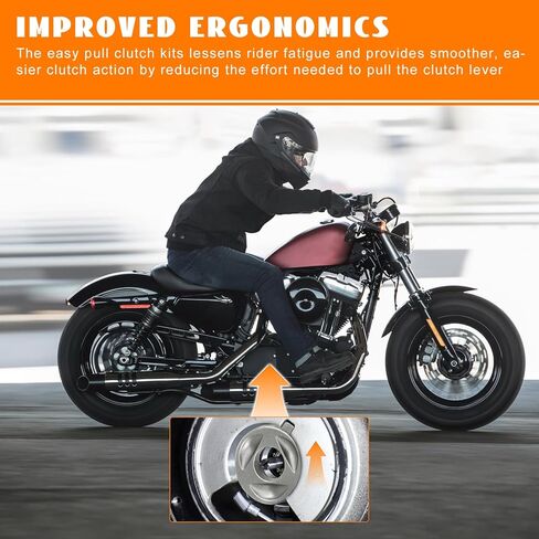 Motorcycle Sportster Power Clutch Release Ramp Easy Lever Pull Kit Reduced Effort Clutch Ramps Fit for 1994-2022 Harley Sportster XL Models and Buell with Mechanical Clutch in Kuwait