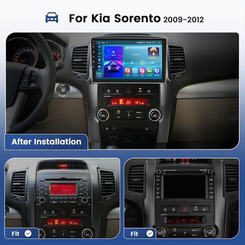 [2+64G] Hikity Android Stereo Kit for Kia Sorento 2009-2012 with Wireless CarPlay Android Auto, 10.1 Inch Touchscreen GPS Navigation Car Radio with Bluetooth FM RDS Backup Camera in Saudi Arabia