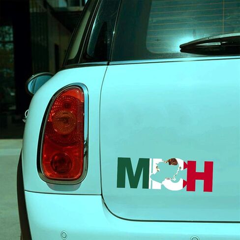 x2 MICH Sticker Michoacan Decal Mexico Letters Car Truck Window Laptop Map Vinyl Bumper Estado Wall (Michoacan, 2.9 x 9 in) in Saudi Arabia