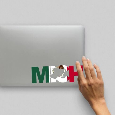x2 MICH Sticker Michoacan Decal Mexico Letters Car Truck Window Laptop Map Vinyl Bumper Estado Wall (Michoacan, 2.9 x 9 in) in Saudi Arabia